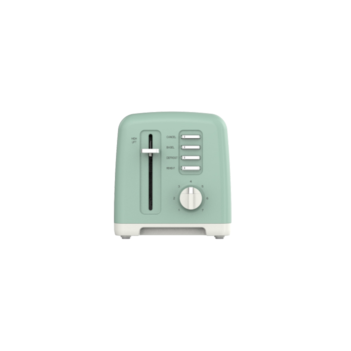 High Satisfaction Green Pink Stainless Steel 2-Piece Bread Electric Toaster Manufacturer
